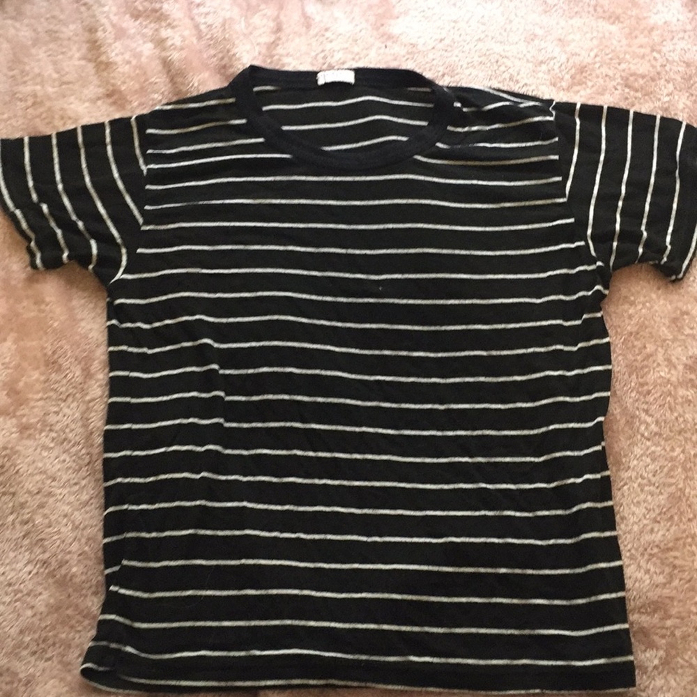 Black and white striped brandy Melville tee shirt